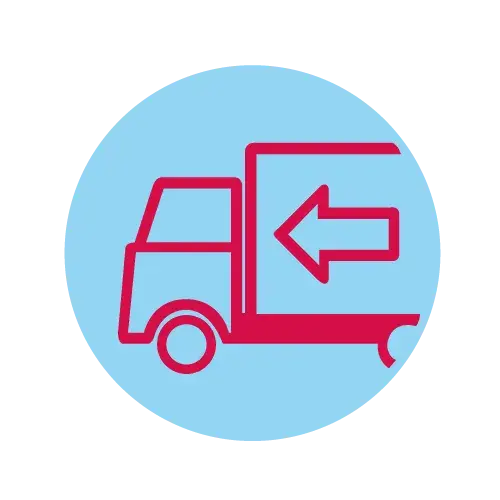 Piktogramm LKW mit Pfeil nach vorne
